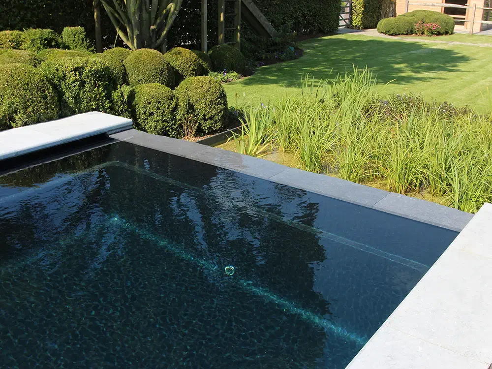 052523-AvivaBlackBottomPools-1 One of Aviva Pools’ most dramatic and bold colors is Bora Bora Black.